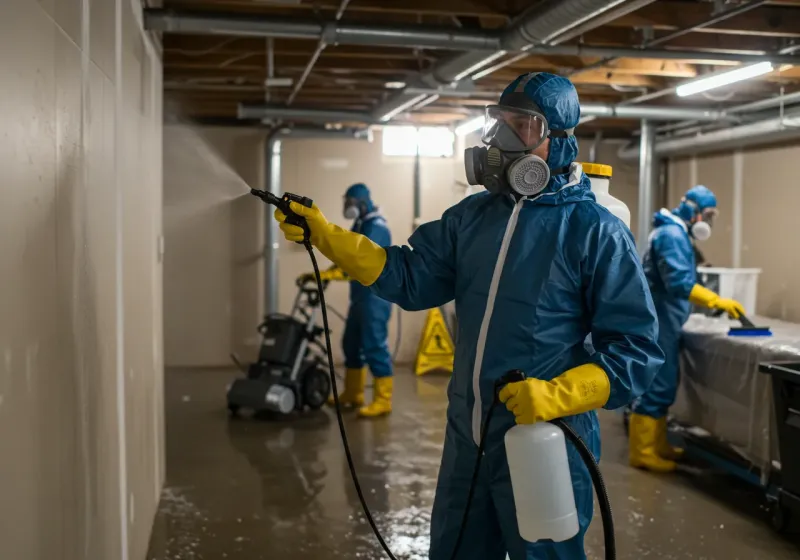 Basement Sanitization and Antimicrobial Treatment process in Yadkin County, NC